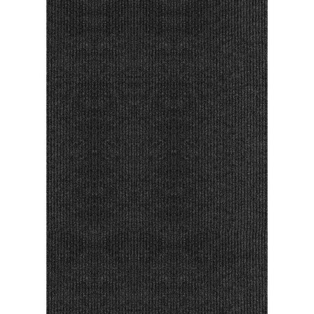 MULTY HOME MT1000124 Rug, 50 ft L, 26 in W, Runner, Concord Pattern, Polypropylene Rug, Charcoal 1004435EA